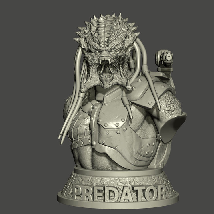 3d打印图纸模型手办stl铁血战士胸像高精雕刻圆雕图F1601