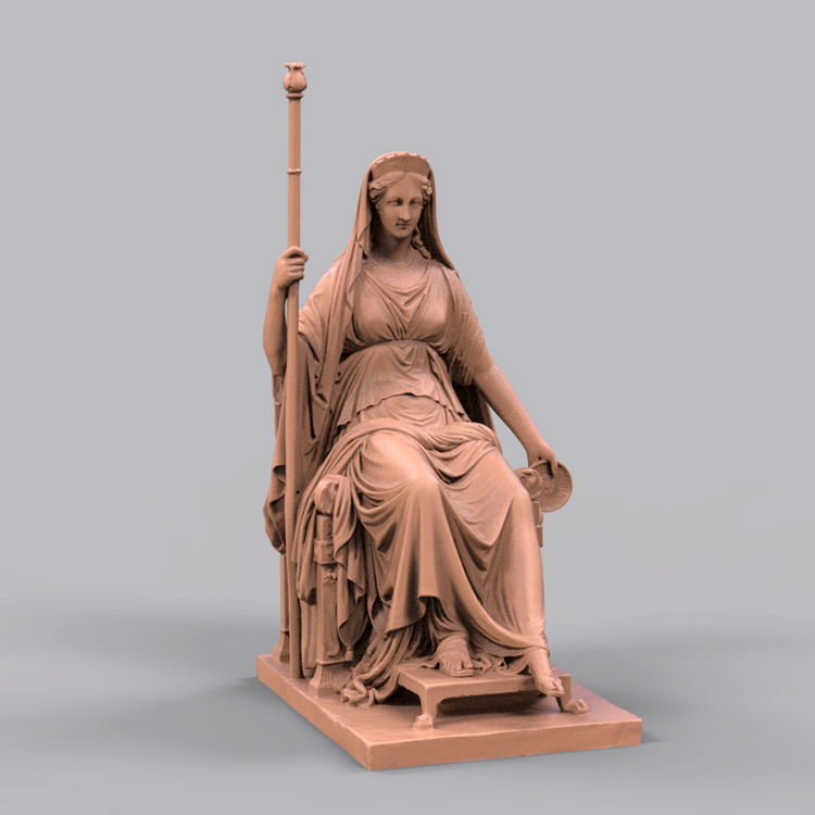 3d打印图纸模型路希腊罗马雕像易莎皇后STL摆件立体圆雕图F5125