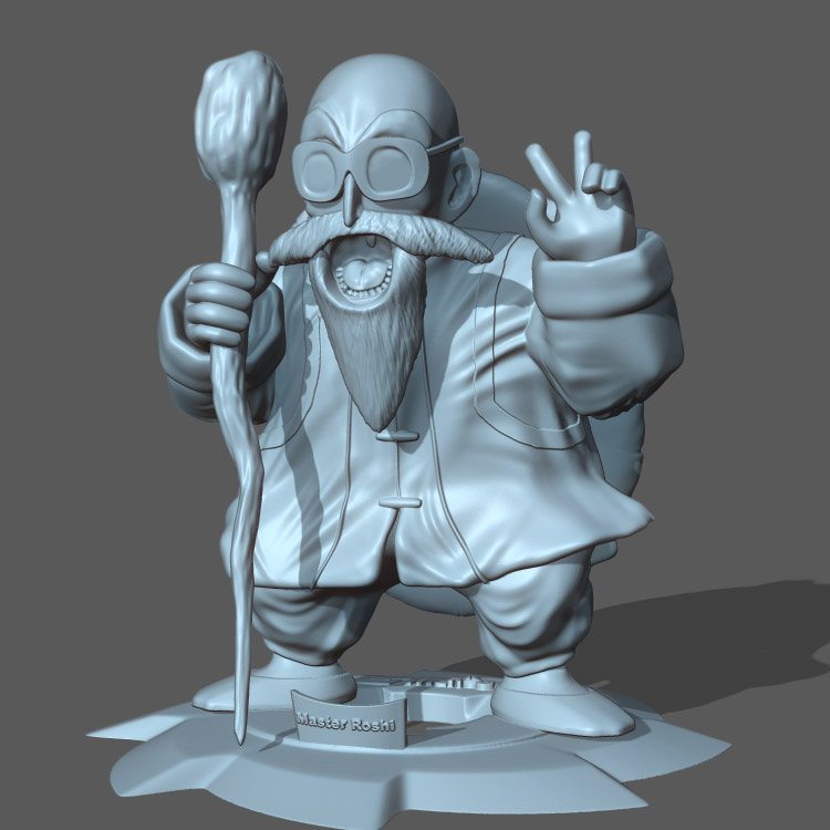 3d打印图纸模型素材数据龙珠龟仙人STL手办圆雕图F2051