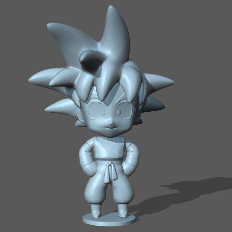 3d打印图纸模型素材数据龙珠悟空STL手办圆雕图F2058