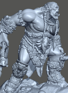 3d打印图纸模型素材STL魔兽人杜隆坦高精手办雕刻圆雕图F1816