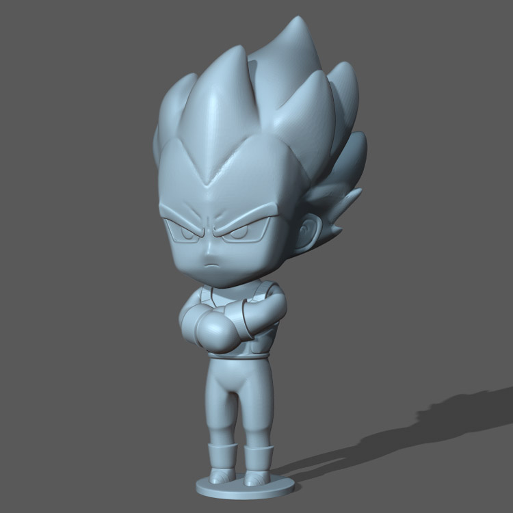 3d打印图纸模型素材数据龙珠贝吉塔STL手办圆雕图F2056