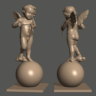 3d打印图纸模型素材罗马丘比特天使STL摆件雕塑圆雕图F3138