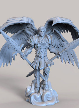 3d打印图纸模型素材堕落天使阿撒兹勒STL摆件立体圆雕图F3291