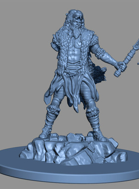 3d打印图纸模型北欧神话战神提尔STL摆件立体圆雕图F3387