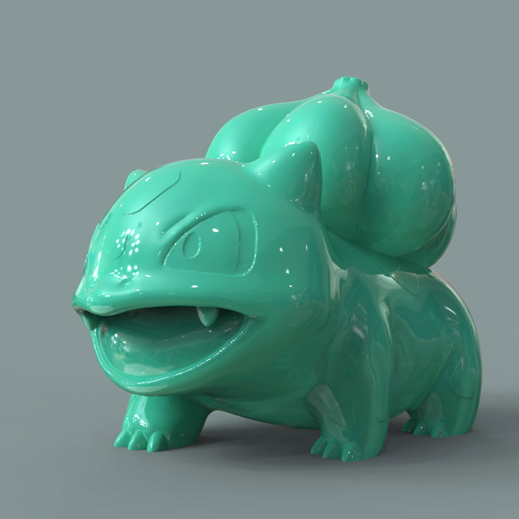 3d打印图纸模型素材精灵宝可梦妙娃种子STL摆件圆雕图F3150