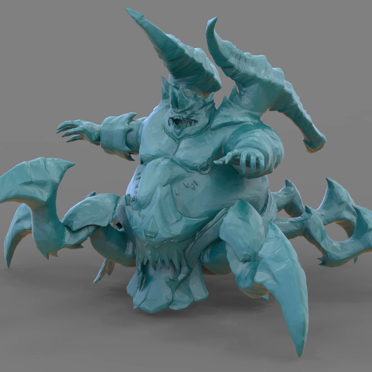 3d打印图纸模型素材暗黑阿兹莫丹STL摆件圆雕图F2918