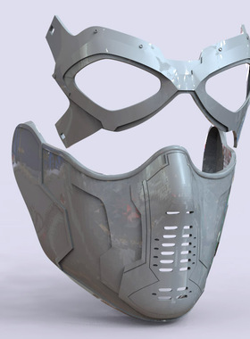 3d打印图纸模型冬兵可穿戴护目镜面罩STL图F2350