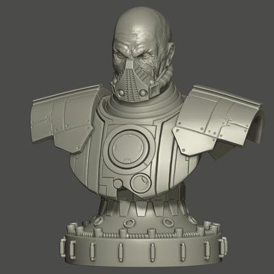 3d打印图纸模型素材手办马尔加斯胸像stl高精雕刻圆雕图F1650