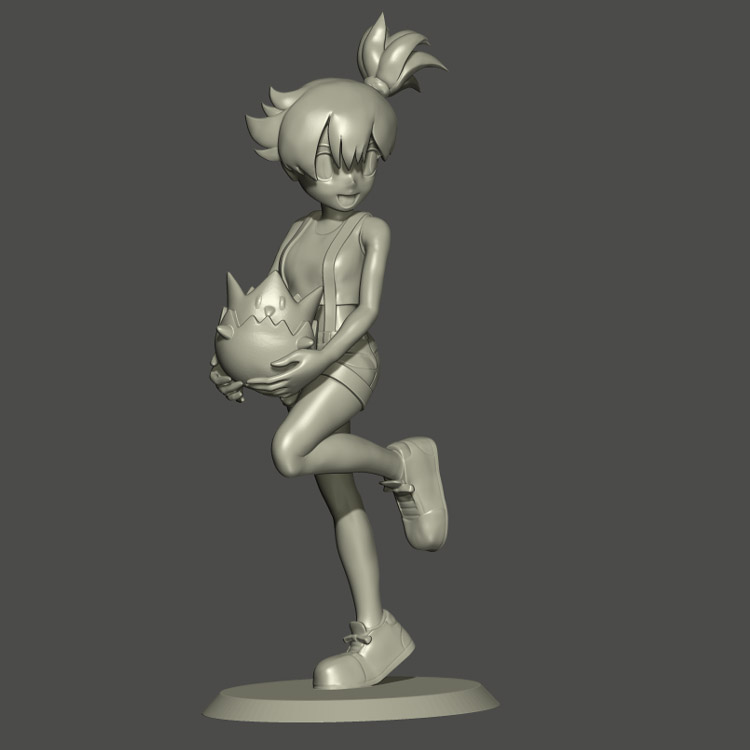 3d打印图纸模型素材数码宝贝手办STL高精雕刻圆雕图F1687