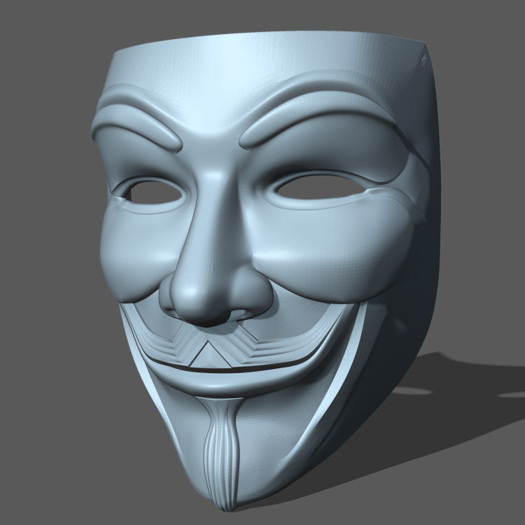 3d打印图纸模型素材数据v字仇杀队面具stl可穿戴f2002