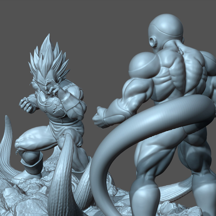 3d打印图纸模型素材龙珠贝吉塔弗利萨STL手办圆雕图F2079