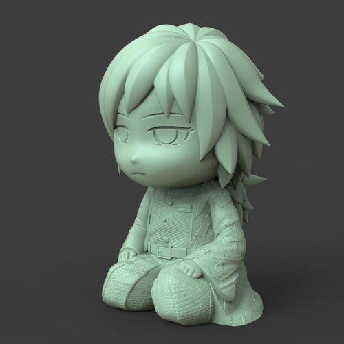 3d打印图纸模型鬼灭之刃富冈义勇STL摆件圆雕图F2877