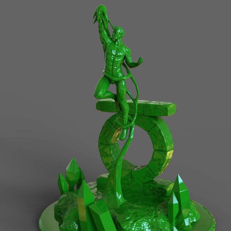 3d打印图纸模型素材文件DC绿灯侠STL手办圆雕图F2207