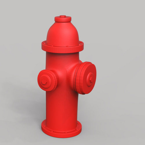 3d打印图纸模型素材文件OBJ消防栓STL圆雕图F2639