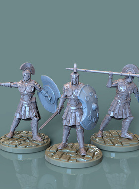 3d打印图纸模型素材希腊雅典战士兵STL摆件立体圆雕图F3321