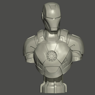 3d打印图纸模型素材手办钢铁侠胸像stl高精雕刻圆雕图F1635