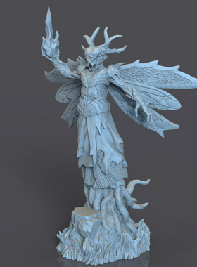 3d打印图纸模型素材文件恶魔鬼别西卜STL摆件立体圆雕图F3293