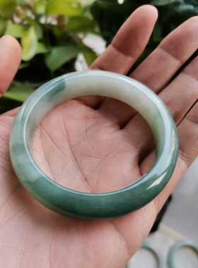 a货冰种飘花翡翠手镯