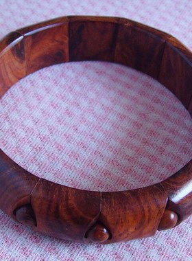 二十年前存货，老料海南黄花梨女款手镯~松紧型