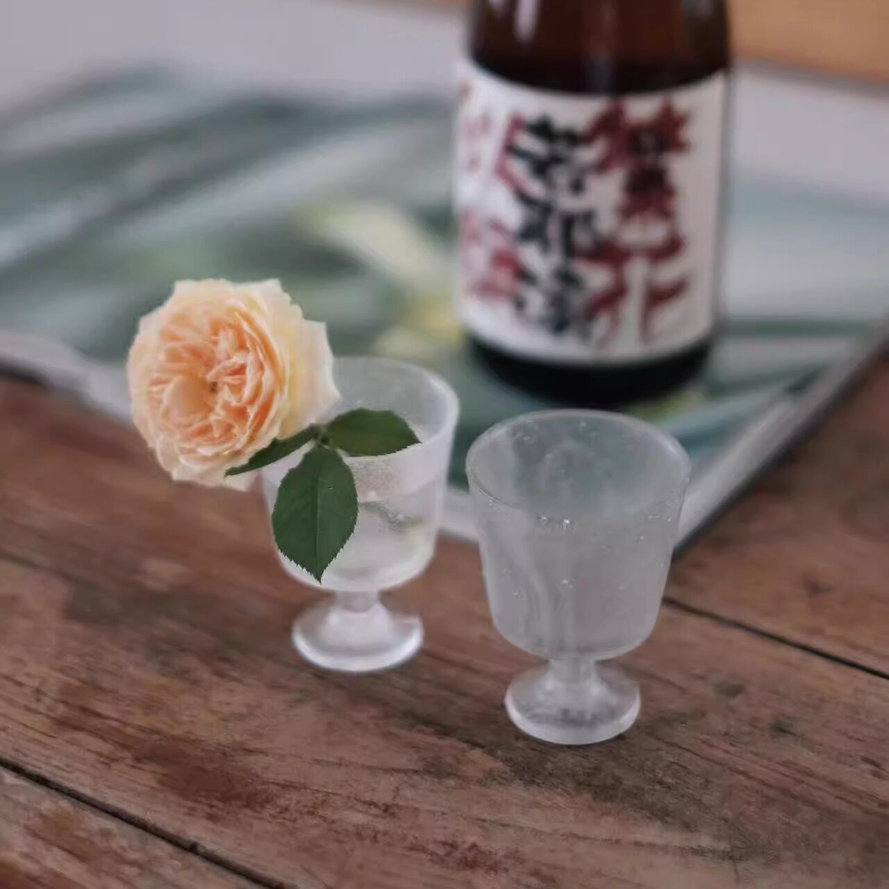 竹矣 | 古法琉璃手工高脚酒杯清酒杯气泡水饮料茶杯咖啡杯小食杯