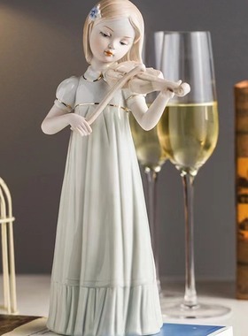 欧式装饰品摆件家居客厅酒柜饰品摆设现代房间西洋少女陶瓷工艺品