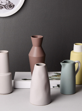 ins风陶瓷花瓶北欧水培花插工艺摆件现代简约家居客厅软装饰品