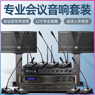 专业视频大中小型会议室无线话筒音响套装麦克风功放壁挂设备全套