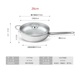 26cm煎锅无涂层不易粘锅平底锅煎饼锅燃气电磁炉通用 304不锈钢24