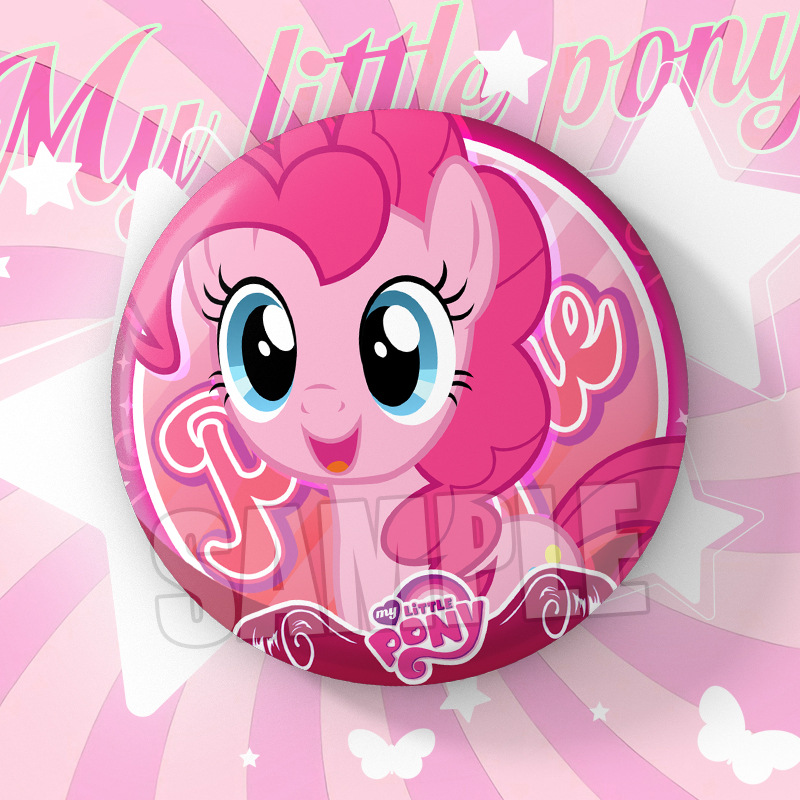 小马宝莉动漫大徽章紫悦碧琪柔柔周边双闪大徽章吧唧挂饰