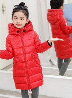儿童羽绒服中长款加厚男女童长款