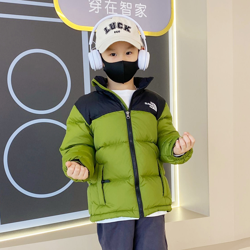 90白鸭绒三防加厚短款儿童羽绒服