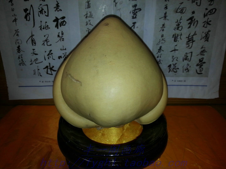 丰一阁 文玩精品天然异形勒扎打结寿桃心形摆件招财葫芦藏品