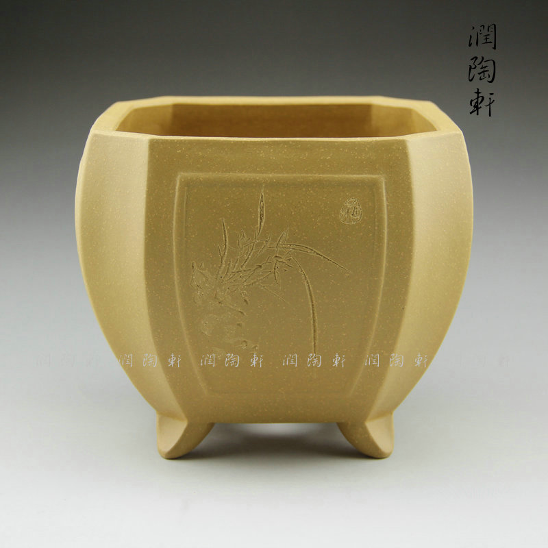 宜兴紫砂盆 多肉绿植花盆种植盆阳台花盆紫砂花盆