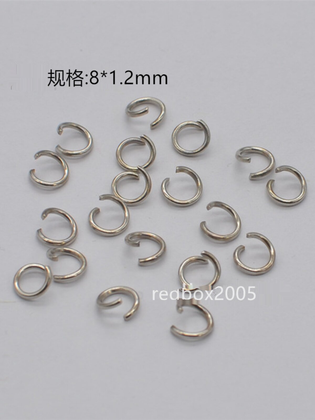 니켈 색상 광동제 오픈 링 8MM 작은 링 1140 금속 단일 링 연결 링 9MM 작은 링 10MM