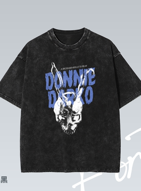 Fortee 死亡幻觉 Donnie Darko电影美式水洗重磅T恤男女宽松短袖