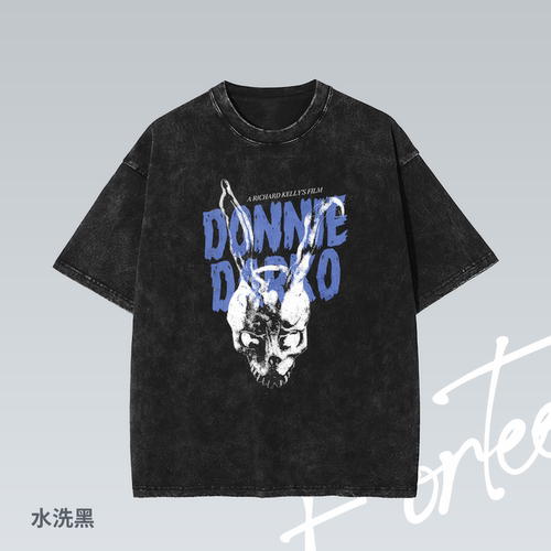 Fortee 死亡幻觉 Donnie Darko电影美式水洗重磅T恤男女宽松短袖