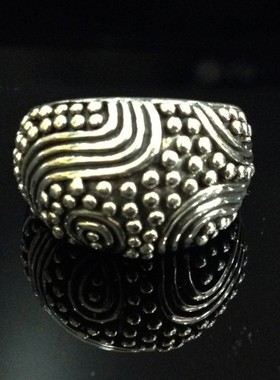 泰国波西米亚风指环手工银