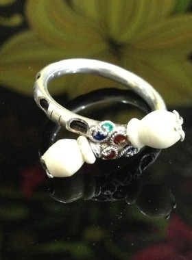 泰国纯银波西米亚风幸运戒指