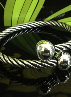 冲冠泰国情侣未镶嵌银饰手镯现货