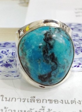 泰国天然指环情侣手工银