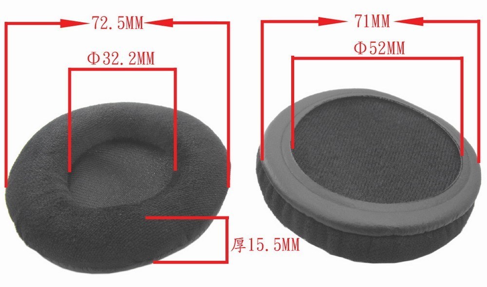 ATH-ESW9 SJ3 SJ5适用72MM耳机海棉套 绒布耳棉 冬季好耳套