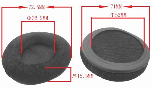 ATH-ESW9 SJ3 SJ5适用72MM耳机海棉套 绒布耳棉 冬季好耳套