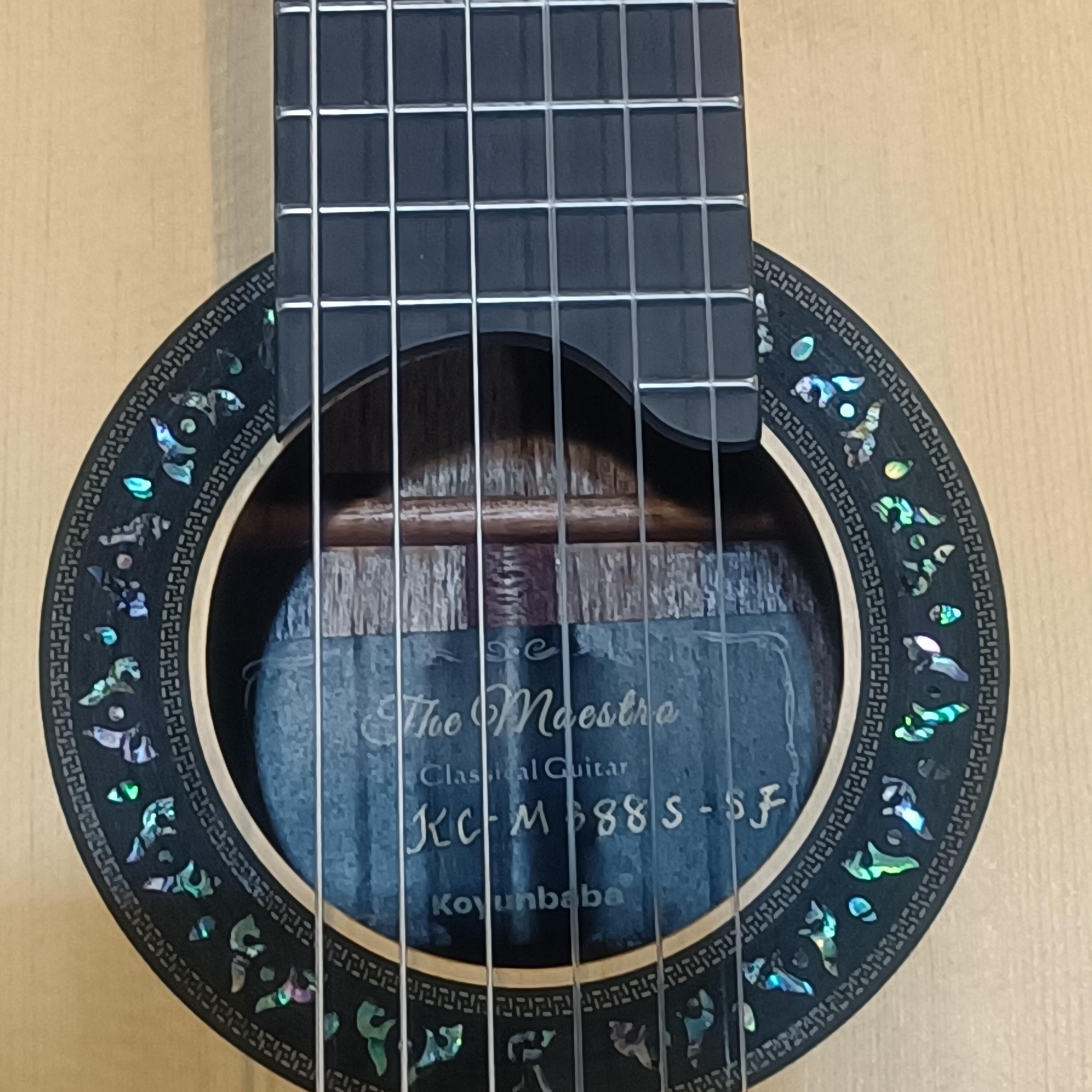 39寸云杉马玫手工全单古典吉他面板虫胶悬浮抬升指板法国里奇音梁