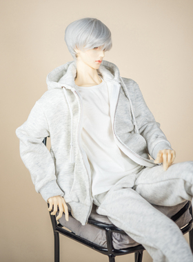 bjd娃衣 灰色运动衫 四分3分68 73 ID75 77壮叔男女娃衣