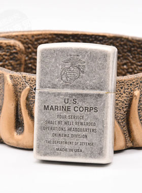 正品ZIPPO 专柜之宝原装打火机 美版经典2014年老版121FB古银军徽