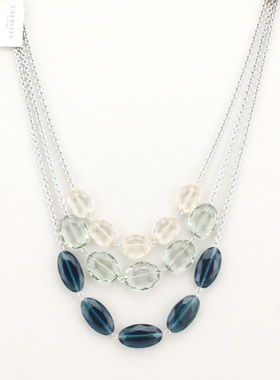 小众设计多层宝石冷淡风吊坠项链