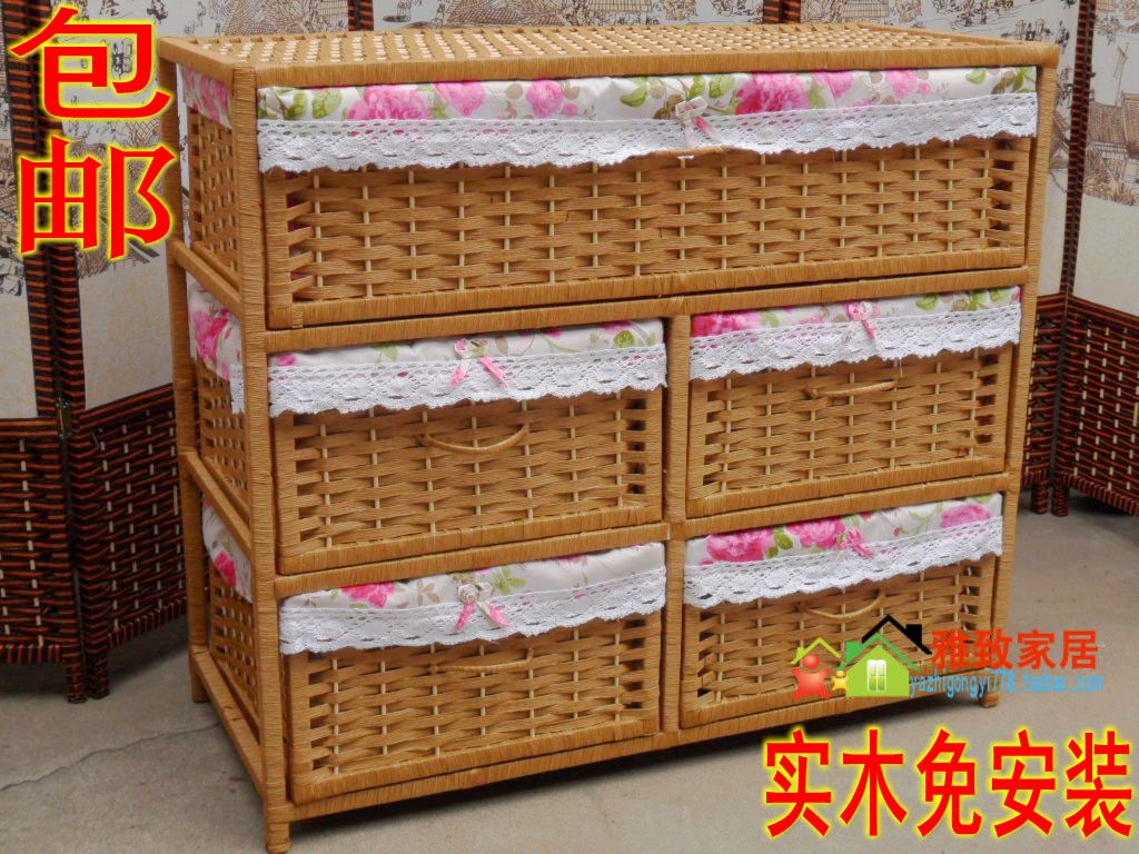 包邮床头柜实木收纳柜玩具柜时尚