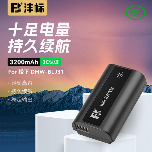 沣标DMW-BLJ31电池适用松下DC-S1 S1R S1H相机S1M S1K S1GK充电器
