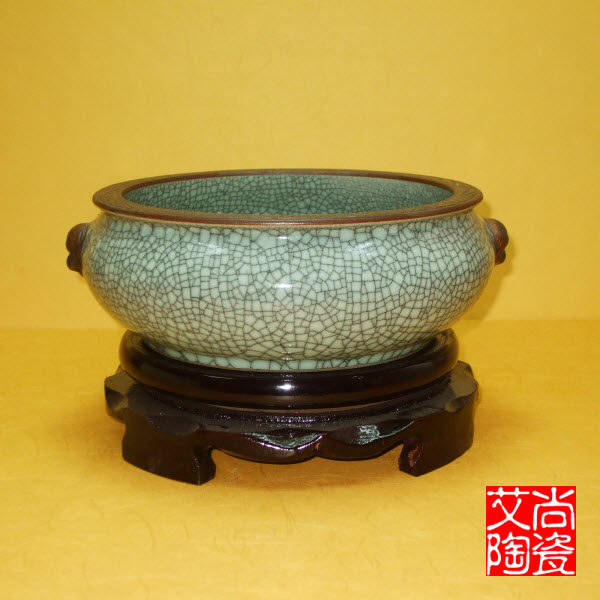 水仙花盆无孔水培植物多肉陶瓷盆铜钱草花器裂纹釉仿古瓷笔洗水洗